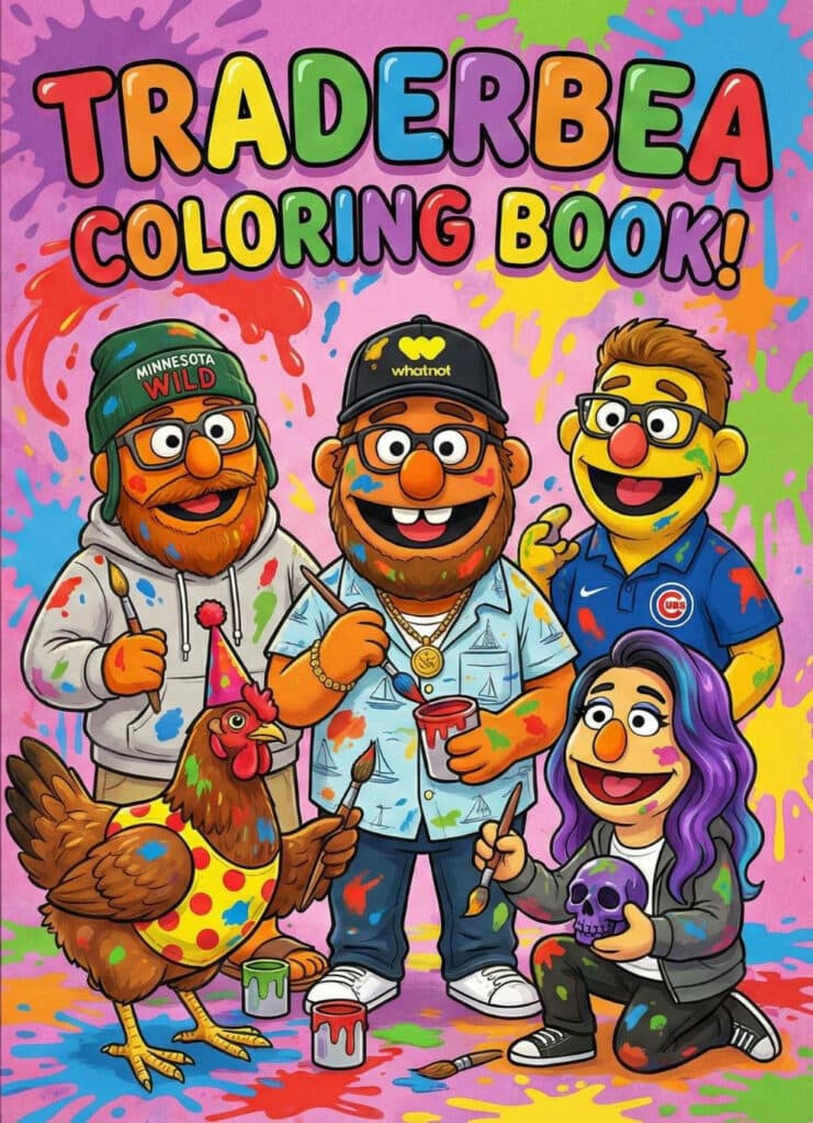 TraderBea coloring book cover